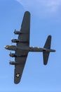 World War II era Boeing B-17 Flying Fortress bomber aircraft Ã¢â¬ÅSally BÃ¢â¬Â G-BEDF Royalty Free Stock Photo